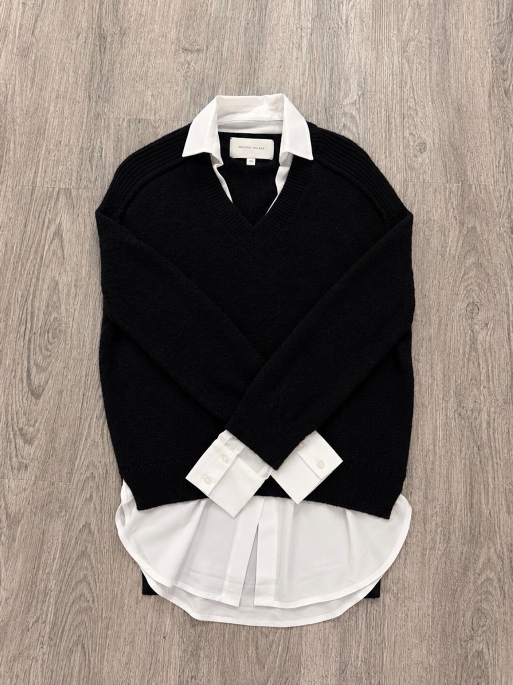 Black V-Neck Looker Sweater - Classic Knit